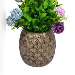 TAYHAA Brown Textured Ceramic Planter image 4