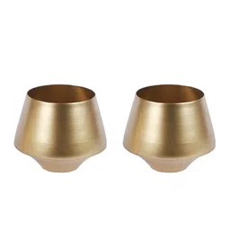 Amaya Decors Set of 2 Gold-Toned Solid Planters image 3