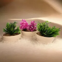 CHOCOZONE 6-Pcs Beige Textured Planters image 5