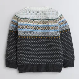 Yellow Apple Boys Round Neck Long Sleeves Woolen Pullover image 2