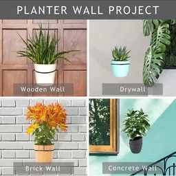 appeasy Black 8-Pcs Hanging Ring Metal Planter Stands image 3