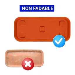 TRUSTBASKET 6 Pcs Brown Brand Logo Detailing Planter Saucers image 3