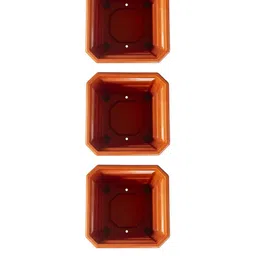 TRUSTBASKET Earth Box 3 Pieces Brown Textured Planters image 3