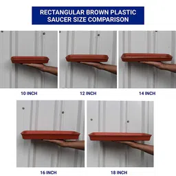 TRUSTBASKET 12-Pcs Brown Square Saucers Planters image 3