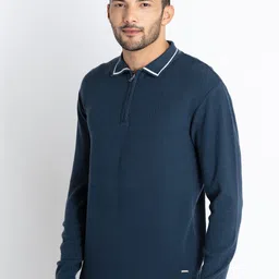 Status Quo Acrylic Polo Collar Pullover Sweaters image 2