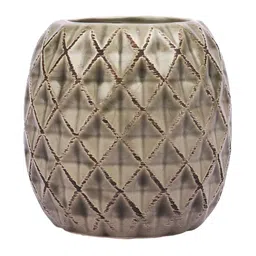 TAYHAA Brown Textured Ceramic Planter image 2