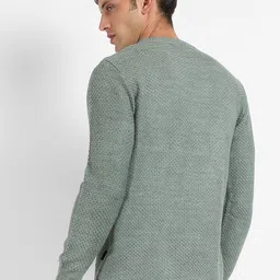 Campus Sutra Self Design Ribbed Woollen Pullover image 3
