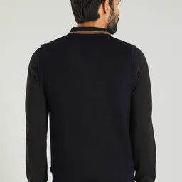 Indian Terrain V-Neck Long Sleeves Pure Acrylic Pullover Sweater image 2