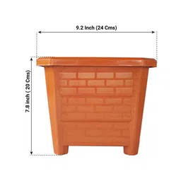 TRUSTBASKET Earth Box Brown 3 Pieces Textured Planters image 2