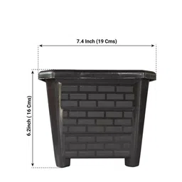 TRUSTBASKET Earth Box Black 3 Pcs Textured Planters image 3
