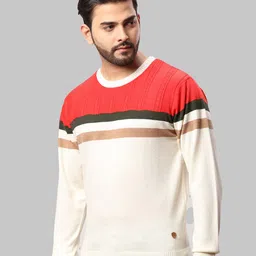 Raymond Men Striped Pullover Sweater image 2
