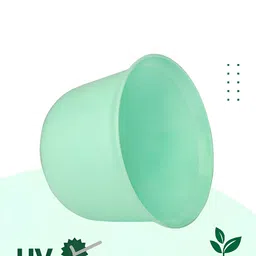 Kuber Industries Marble Sawera Blue & Pink 3 Pieces Textured Planters With Tray image 3