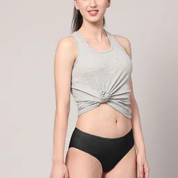 AshleyandAlvis Women Pack of 2 Solid Anti-Bacterial Bamboo MicroModal Hipster AA-HP-EB-AN image 2