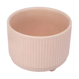 TAYHAA Pink Textured Matte Finish Ceramic Planter image 2