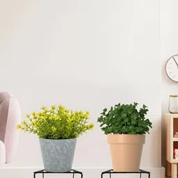 appeasy Black 10-Pcs Square Metal Planter Stands image 3