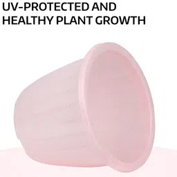 Kuber Industries Marble Duro Pink & Beige 12 Pieces Textured Lightweight Planters image 4