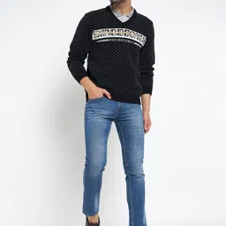 Duke Geometric Self Design Acrylic Pullover image 2