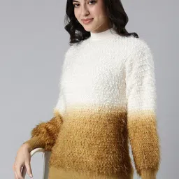 SHOWOFF Women Speckled Pullover with Fuzzy Detail-picture-38