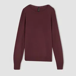 DeFacto Round Neck Ribbed Pullover image 5
