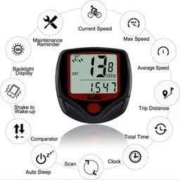 gjshop Bike Speedometer Sensitive Data Statistics Recording Cycling Odometer Wired Cyclocomputer image 2
