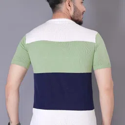 ravi internationall Men Printed Round Neck Cotton Blend Multicolor T-Shirt image 4