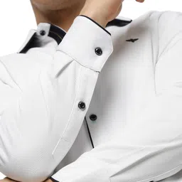 stellers Men Regular Fit Solid Spread Collar Casual Shirt image 4