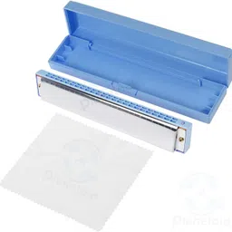 planetoid Tremolo Harmonica Performance Harmonica Mouth Organ 24 Holes 48 Tones C Key With Blue Case image 3