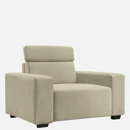 febonic Hiro Fabric 1 Seater Sofa In Carnival Beige Colour image 3