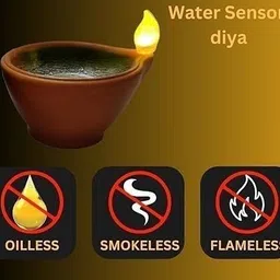 drisona' Water Sensor Flameless Electric LED Diyas Float On Water For Diwali Decoration Candle image 3