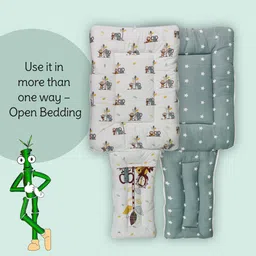 tinylane 3 in 1 Baby Sleeping Bag & Carry Nest for Newborn, Portable Bamboo Cotton Sleeping Bag image 5