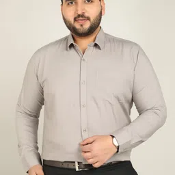 metronaut plus Men Regular Fit Solid Spread Collar Formal Shirt-picture-28