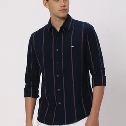 mufti Men Slim Fit Striped Spread Collar Casual Shirt-picture-38