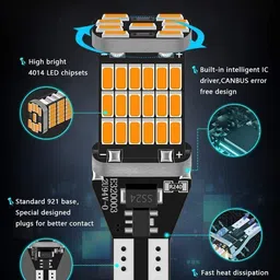motoroys universal LED Bulb T10 LED Lights Canbus 101 Headlight Car LED for Hyundai (12 V, 10 W) image 4