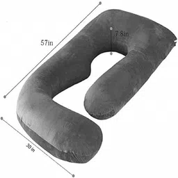 battop J SHAPE Microfibre Solid Pregnancy Pillow Pack of 1 image 3