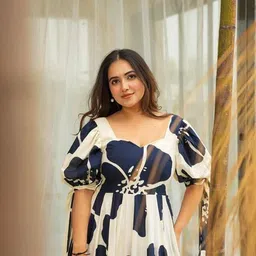 vimura fashion Printed Georgette Stitched Anarkali Gown image 3