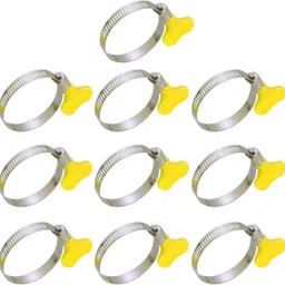 hokipo Adjustable Stainless Steel Hose Clamp, 1.25 inch, Pack of 10 Garden Tool Kit-picture-14