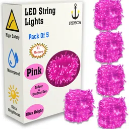 pesca 40 LEDs 11 m Pink Steady String Rice Lights-picture-30