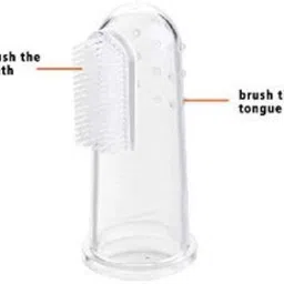 enmora Silicone Finger Tooth Brush Baby finger Brush Finger dfg15 Soft Toothbrush image 1