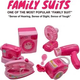 vikrida 6pcs All Working Mini Household Set for Kids Battery Operated Home Appliances image 5