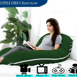 mom's moon Ultra Soft Comfortable C Shaped Microfibre Solid Pregnancy Pillow Pack of 1 image 3