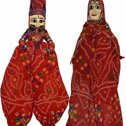 egharonda Handmade, Kathputli, Rajasthani Dolls Art for Home Décor Decorative Showpiece - 36 cm-picture-22