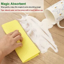 pitradev Highly Absorbent Cellulose and Cotton Sponge Cloth for Kitchen and Home Cleaning Wet and Dry Sponge Cleaning Cloth image 2