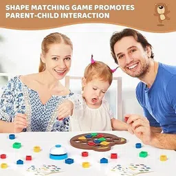 countrylink Geometric Shape & Color Matching Bell Puzzle & Educational for Toy Kids 3+ image 4