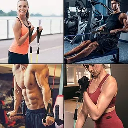 atevon Unbreakable Natural Latex Fitness Resistence Bands Set Full Body Exercise Ab Exerciser image 3