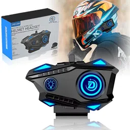 MOTO GENIUS JYD-C68 Helmet Headset: Waterproof, RGB Light, 25H Battery & Noise Mic Smart Headphones-image-4