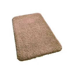 Gold Solid Polyester 30x18 Inches Super Soft Bath Mat By Luxe Home International image 2