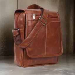 house of common Tan Men Sling Bag Men Sling Bag side bag for men(S-12*11)-picture-12