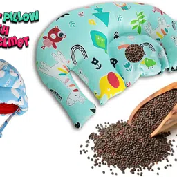 Cotton, Mustard Seeds Animals Baby Pillow Pack of 1-image-16