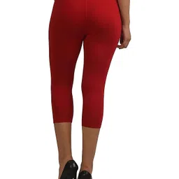 rocksy 3/4th Capri leggings Women Red Capri-picture-24