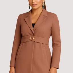 hanaby TWEED Solid Coat For Women-picture-10